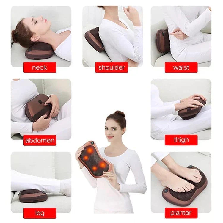 (free home delivery) Multifunctional Body Pillow Massager With Heat, Deep Tissue Kneading, Electric Back Massager